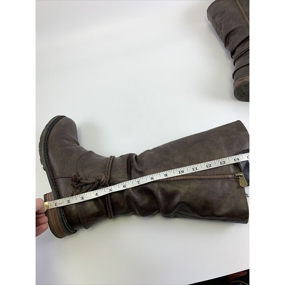 Patrizia Spring Step Museropett Boot Tall Brown Faux Leather Faux Fur Lined 7 - Picture 10 of 14